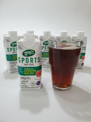 셀렉스스포츠 셀렉스 스포츠 웨이 프로틴 복숭아_ 330ml x 12팩 — 5점을 준 리뷰어가 2021년 8월 올린 사용 사진