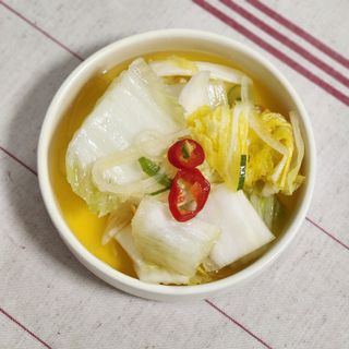 셰프애찬 단호박 백김치 1kg — 4점을 준 리뷰어가 2022년 10월 올린 사용 사진