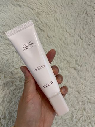 프리마인 선크림만 바꿨을 뿐인데 매일 물 2L챙겨먹고 기초케어 완벽하게 한 물빛피부 완성,셀라브UV프로텍터 — 5점을 준 리뷰어가 2023년 6월 올린 사용 사진
