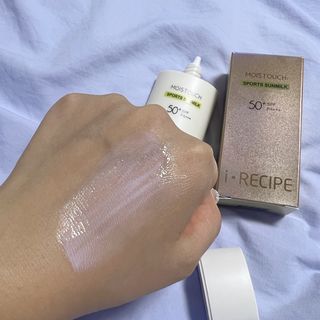 아이레시피 모이스트터치 스포츠 선밀크 50ml (SPF50+ PA+++) — 5점을 준 리뷰어가 2023년 6월 올린 사용 사진