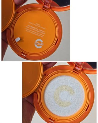 광동생활건강 MF[광동] 비타500✨주름개선·미백·SPF50+🌞퍼펙트쉴드 빅 선쿠션 본품 — 5점을 준 리뷰어가 2024년 5월 올린 사용 사진