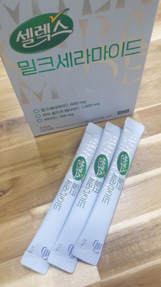 셀렉스스포츠 셀렉스 밀크세라마이드 저분자피쉬콜라겐 28포 X 1박스 — 5점을 준 리뷰어가 2021년 6월 올린 사용 사진