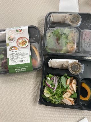 참살이도시락 작심삼일 샐러드도시락 3개 맛보기 새벽배송 또는 택배배송 — 5점을 준 리뷰어가 2021년 9월 올린 사용 사진