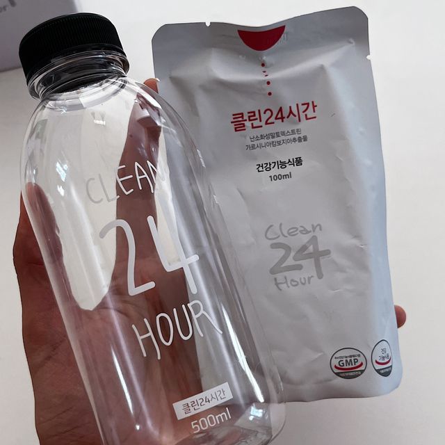 클린24시간 1BOX(5포) + 전용보틀(500ml) 리뷰 사진