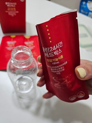 클린24시간 레드박스 1BOX(5포) + 전용보틀(500ml) — 5점을 준 리뷰어가 2024년 3월 올린 사용 사진