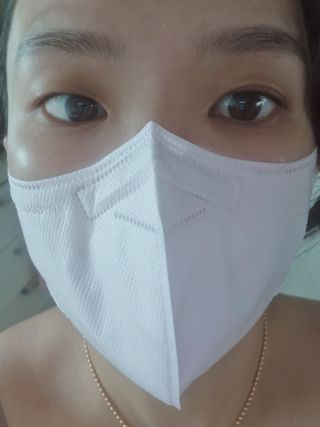 애니가드키즈 새부리형  소형L 5컬러 각 10매입 [크리미베이지, 코튼핑크, 블루레이크, 페일로즈, 민트그린] — 5점을 준 리뷰어가 2022년 2월 올린 사용 사진