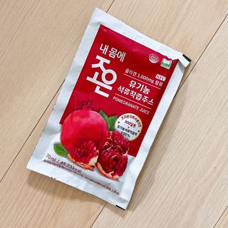 농업회사법인조은 유기농 석류 NFC 착즙주스 70ml 30포 — 5점을 준 리뷰어가 2021년 10월 올린 사용 사진