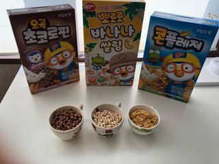 씨알푸드 뽀로로 시리얼 3종 — 5점을 준 리뷰어가 2022년 2월 올린 사용 사진