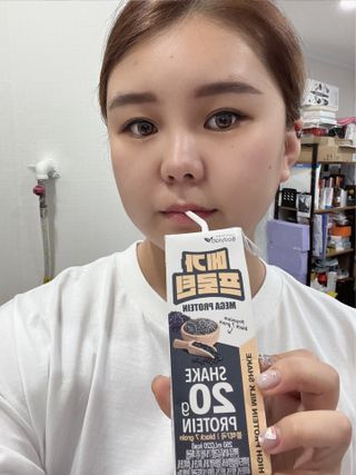 바디랩 프로틴음료 단백질쉐이크 메가프로틴 — 5점을 준 리뷰어가 2022년 4월 올린 사용 사진