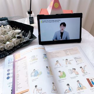 웅진컴퍼스 EEA 일상영어회화 EEA 낭독편 — 5점을 준 리뷰어가 2023년 2월 올린 사용 사진