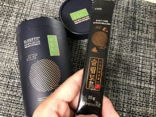 프리마인 자체 기업부설 연구소에서 찾아낸 건강한 수면의 비밀.  슬립토 플러스 30포 — 4.5점을 준 리뷰어가 2021년 10월 올린 사용 사진