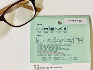 클리어씨 겨울 필수템 김서림방지 SET [안티포그 안경닦이 + 안경세정제 + 초극세사 패턴 클리너] — 5점을 준 리뷰어가 2022년 1월 올린 사용 사진