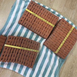 [신흥산업] 붙이는 벽돌 황토 파벽돌 230mm 45장,  욕실 인테리어 실내장식 셀프인테리어 — 4.5점을 준 리뷰어가 2023년 7월 올린 사용 사진