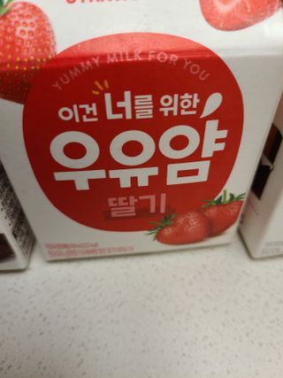 빙그레 우유얌 초코 / 우유얌 딸기 — 4점을 준 리뷰어가 2021년 4월 올린 사용 사진