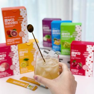 참앤들황토농원 7가지 맛! 탄산 톡톡! 스파클링! 데이앤 콤부차 7종 10포 1박스씩 ★총 7박스★ — 5점을 준 리뷰어가 2023년 1월 올린 사용 사진