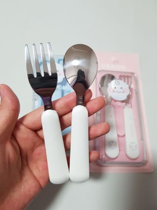 유비맘 스푼포크 케이스 세트 1+1 _컬러랜덤 발송 — 5점을 준 리뷰어가 2021년 1월 올린 사용 사진