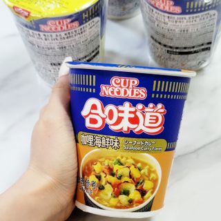 NISSIN 닛신 컵누들  4종 - 씨푸드오리지날, 씨푸드 스파이시, 씨푸드 커리, 씨푸드 XO소스 — 4점을 준 리뷰어가 2021년 12월 올린 사용 사진