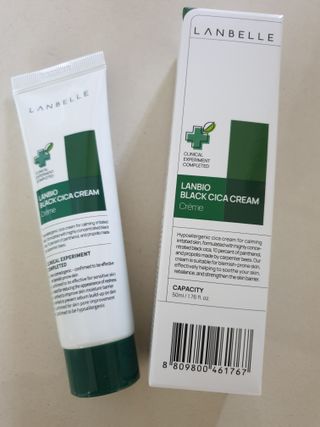 랑벨 랑바이오 블랙 시카 크림 50ml(블랙비 프로폴리스, 시카 4종, 판테놀 10 함유) — 5점을 준 리뷰어가 2022년 6월 올린 사용 사진