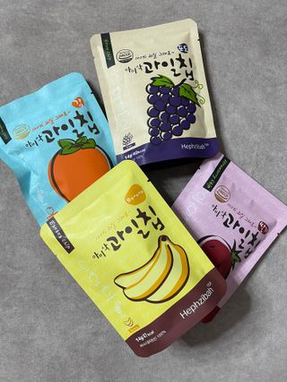 아비삭 과일칩 딸기, 감, 포도, 바나나 4종 — 4.5점을 준 리뷰어가 2021년 8월 올린 사용 사진