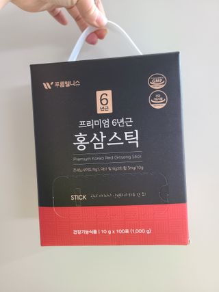 [푸름웰니스] 프리미엄 6년근 홍삼스틱 3mg x 100포 — 5점을 준 리뷰어가 2022년 3월 올린 사용 사진