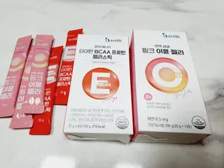 인디닥터 면역 생생 핑크 이뮨 젤리 + 타이탄 BCAA 프로틴 젤리스틱 — 4점을 준 리뷰어가 2022년 3월 올린 사용 사진
