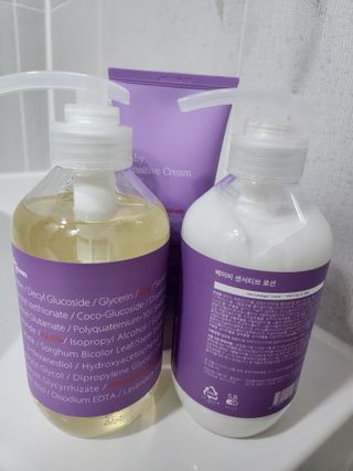 빅그린 베이비라인 3종세트 - 샴푸앤바디워시500ml,올인원로션500ml,바디크림170ml — 5점을 준 리뷰어가 2022년 11월 올린 사용 사진