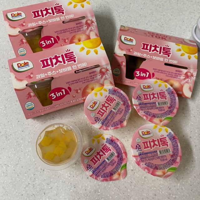 Dole 피치톡/망고톡 100g 4입 X 3팩 리뷰 사진