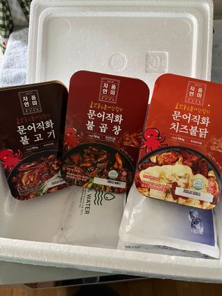 자연풍미 문어직화볶음 3종 (불고기, 불곱창, 치즈불닭) — 5점을 준 리뷰어가 2022년 8월 올린 사용 사진