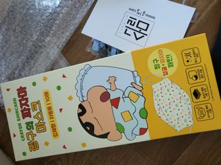 [숨그림] 3D 입체형, 짱구, 무직타이거, 빨강머리앤 우리아이 그리고 내가 쓰는 믿을수있는 케릭터 마스크 — 4점을 준 리뷰어가 2021년 10월 올린 사용 사진