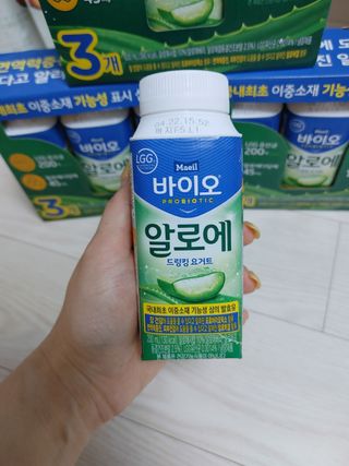 LIVE 매일바이오 알로에 드링킹 요거트 — 5점을 준 리뷰어가 2022년 4월 올린 사용 사진