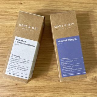 마리엔메이 히알루로닉스 세럼 ,나이아신아마이드 모과 세럼, 마린콜라겐 세럼, 청귤 흰목이버섯 추출물 세럼 — 5점을 준 리뷰어가 2021년 10월 올린 사용 사진