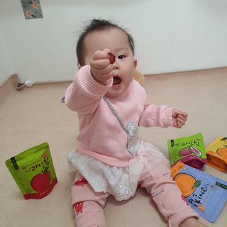 아비삭과일칩 5종 /딸기,사과,배,귤,무화과 5종 — 5점을 준 리뷰어가 2021년 4월 올린 사용 사진