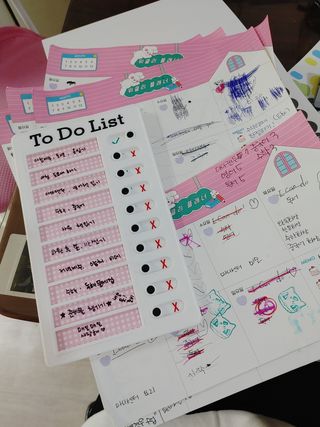 리훈 차일드라이크 or 워킹스마일 초등학생 스터디플래너 저학년/ 고학년 — 5점을 준 리뷰어가 2023년 3월 올린 사용 사진