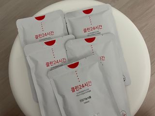 클린24시간 1BOX(5포) + 전용보틀(500ml) — 5점을 준 리뷰어가 2022년 8월 올린 사용 사진