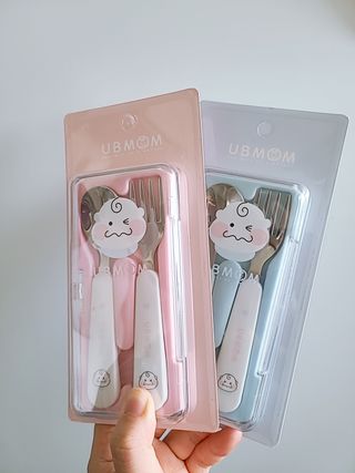 유비맘 스푼포크 케이스 세트 1+1 _컬러랜덤 발송 — 5점을 준 리뷰어가 2021년 3월 올린 사용 사진