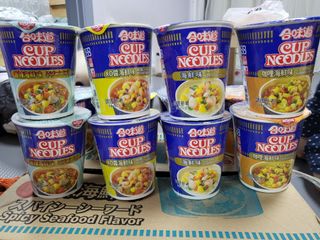 NISSIN 닛신 컵누들  4종 - 씨푸드오리지날, 씨푸드 스파이시, 씨푸드 커리, 씨푸드 XO소스 — 5점을 준 리뷰어가 2022년 3월 올린 사용 사진