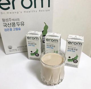 이롬 erom 황성주박사의 국산콩 두유 검은콩 고칼슘 — 5점을 준 리뷰어가 2020년 12월 올린 사용 사진