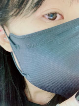 애니가드 셋업마스크 4컬러 각 10매입 [크리미베이지, 캐시미어로즈, 초콜렛브라운, 미드나잇네이비] — 5점을 준 리뷰어가 2022년 2월 올린 사용 사진