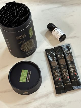 프리마인 자체 기업부설 연구소에서 찾아낸 건강한 수면의 비밀.  슬립토 플러스 30포 — 4점을 준 리뷰어가 2023년 5월 올린 사용 사진
