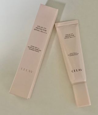 프리마인 선크림만 바꿨을 뿐인데 매일 물 2L챙겨먹고 기초케어 완벽하게 한 물빛피부 완성,셀라브UV프로텍터 — 5점을 준 리뷰어가 2023년 6월 올린 사용 사진