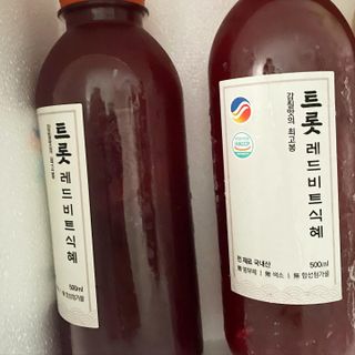 트롯전통식혜 트롯레드비트식혜 1리터 +500리터 — 5점을 준 리뷰어가 2021년 6월 올린 사용 사진