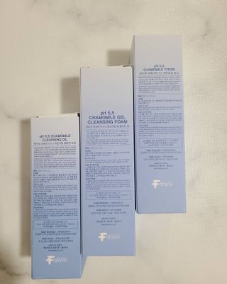 페브유 / FABYOU 페브유 pH5.5 캐모마일 젤 클렌징 폼 + 클렌징 오일 + 토너 3종 세트 — 5점을 준 리뷰어가 2021년 6월 올린 사용 사진