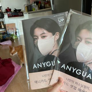 애니가드 셋업메베마스크 (대형 4컬러 + 중형 4컬러) — 5점을 준 리뷰어가 2022년 3월 올린 사용 사진
