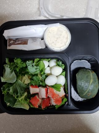 참살이도시락 작심삼일 샐러드도시락 3개 맛보기 새벽배송 또는 택배배송 — 5점을 준 리뷰어가 2021년 8월 올린 사용 사진