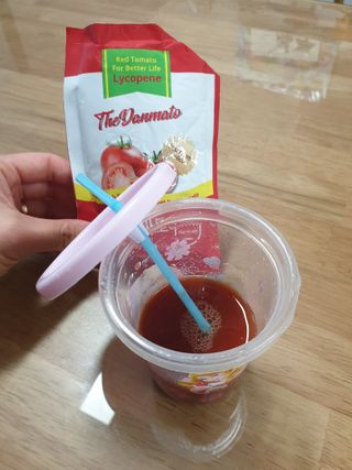 제이제이바이오 더단마토 프리미엄주스 100ml 30팩입 - 무설탕 스테비아 토마토즙 — 5점을 준 리뷰어가 2021년 11월 올린 사용 사진