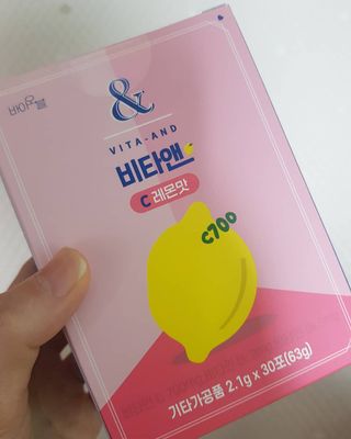 비타앤C 레몬맛, 망고맛 — 5점을 준 리뷰어가 2021년 4월 올린 사용 사진