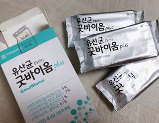 프리마인 유산균 국가지정연구소 선정, 살아있는 생유산균 200억 마리의 힘. 유산균n굿바이옴플러스 — 5점을 준 리뷰어가 2021년 9월 올린 사용 사진