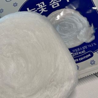 딜라이트 프로젝트  달콤한 눈꽃 간식세트( 눈꽃 솜사탕 / 레몬라임 솜사탕 / 달고나 총 7EA+스마트톡 증정) — 5점을 준 리뷰어가 2022년 4월 올린 사용 사진