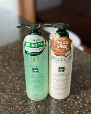 어라운드미 [어라운드 미] 탈모 증상 완화 스칼프 샴푸 + 두피 영양 공급 트리트먼트 — 5점을 준 리뷰어가 2021년 6월 올린 사용 사진