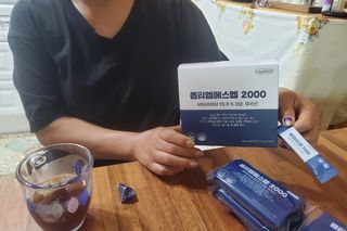바른비타민 옵티엠에스엠2000 1박스 60포 관절 연골 복합건강기능식품 — 5점을 준 리뷰어가 2021년 7월 올린 사용 사진